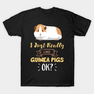 I Just Really Like Guinea Pigs OK? Funny Guinea Pig T-Shirt